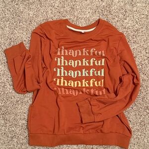 Orange Thankful Sweatshirt